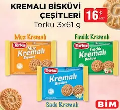 TORKU KREMALI BİSKÜVİ ÇEŞİTLERİ 3X61 G